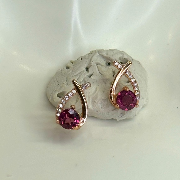 Jewelry - Pink Tourmaline on 18k Rosegold / S925 studs